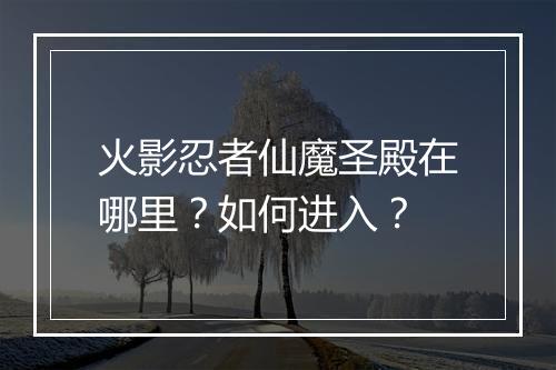 火影忍者仙魔圣殿在哪里？如何进入？