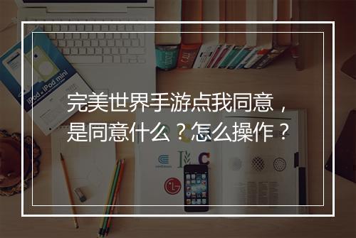完美世界手游点我同意，是同意什么？怎么操作？
