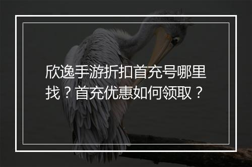 欣逸手游折扣首充号哪里找?首充优惠如何领取?