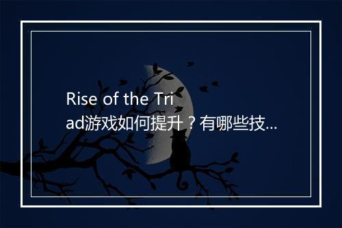 Rise of the Triad游戏如何提升?有哪些技巧分享?