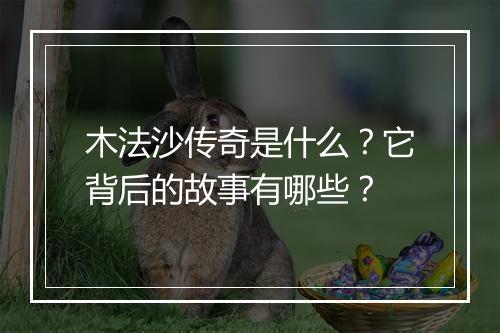 木法沙传奇是什么?它背后的故事有哪些?