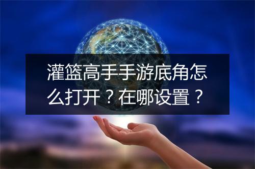 灌篮高手手游底角怎么打开？在哪设置？