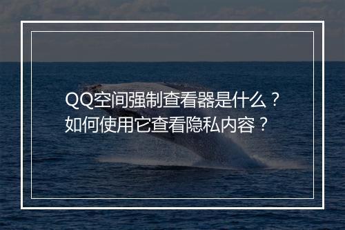 QQ空间强制查看器是什么?如何使用它查看隐私内容?