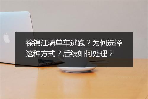 徐锦江骑单车逃跑?为何选择这种方式?后续如何处理?