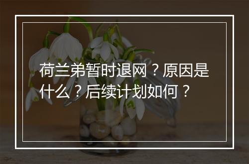 荷兰弟暂时退网?原因是什么?后续计划如何?