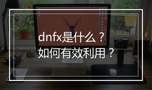 dnfx是什么？如何有效利用？