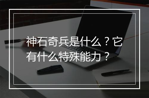 神石奇兵是什么?它有什么特殊能力?