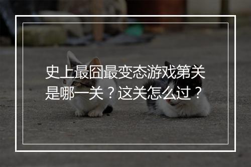 史上最囧最变态游戏第关是哪一关?这关怎么过?