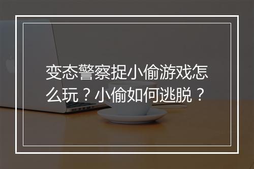 变态警察捉小偷游戏怎么玩?小偷如何逃脱?