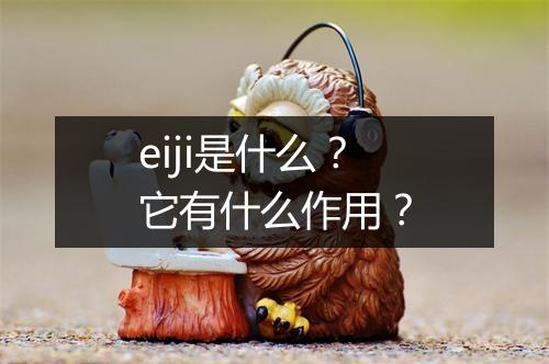 eiji是什么?它有什么作用?