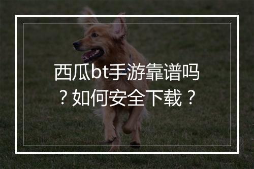 西瓜bt手游靠谱吗?如何安全下载?