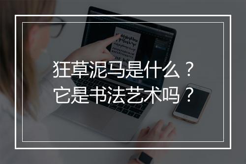 狂草泥马是什么?它是书法艺术吗?
