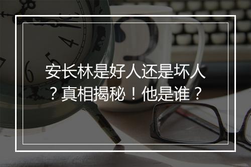 安长林是好人还是坏人？真相揭秘！他是谁？
