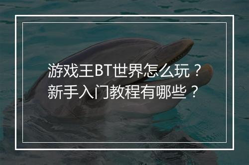 游戏王BT世界怎么玩?新手入门教程有哪些?
