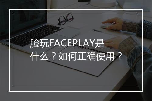 脸玩FACEPLAY是什么?如何正确使用?