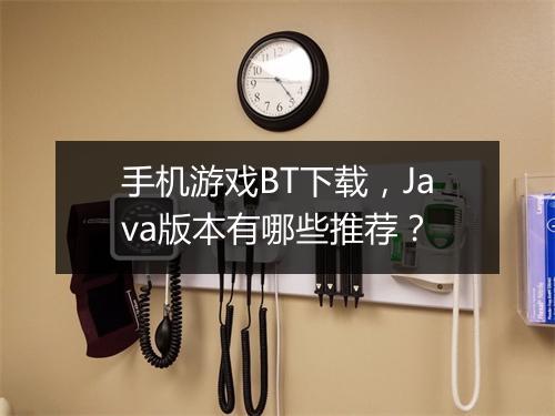 手机游戏BT下载,Java版本有哪些推荐?