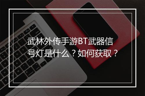 武林外传手游BT武器信号灯是什么？如何获取？