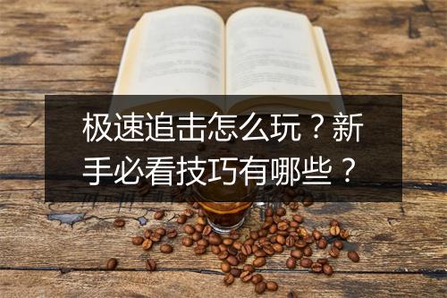 极速追击怎么玩?新手必看技巧有哪些?