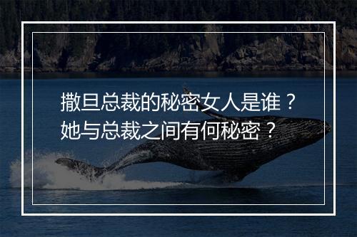 撒旦总裁的秘密女人是谁?她与总裁之间有何秘密?