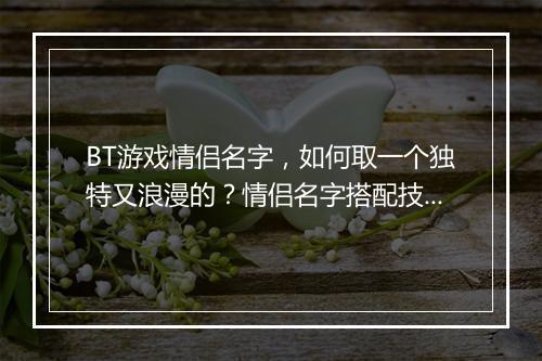 BT游戏情侣名字,如何取一个独特又浪漫的?情侣名字搭配技巧揭秘