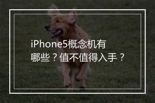 iPhone5概念机有哪些？值不值得入手？
