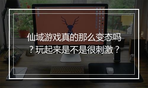仙域游戏真的那么变态吗?玩起来是不是很刺激?