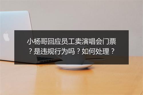 小杨哥回应员工卖演唱会门票？是违规行为吗？如何处理？
