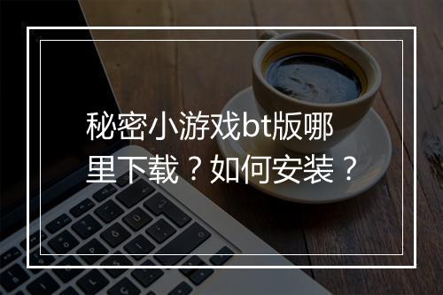 秘密小游戏bt版哪里下载？如何安装？