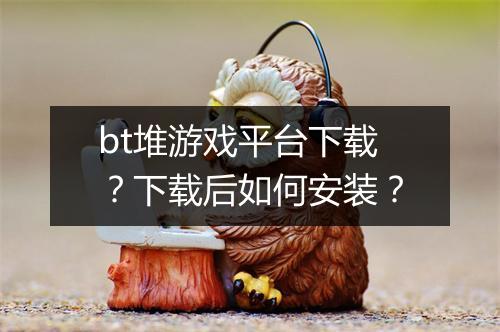 bt堆游戏平台下载？下载后如何安装？