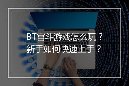 BT宫斗游戏怎么玩？新手如何快速上手？