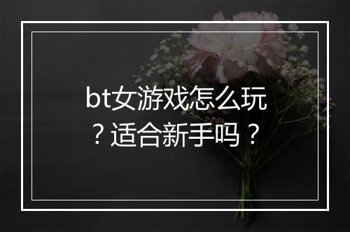 bt女游戏怎么玩？适合新手吗？