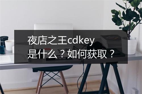 夜店之王cdkey是什么？如何获取？