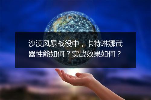 沙漠风暴战役中，卡特琳娜武器性能如何？实战效果如何？