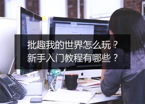 批趣我的世界怎么玩?新手入门教程有哪些?