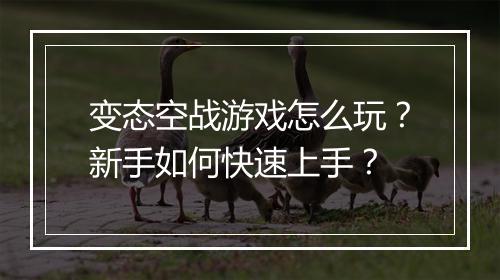 变态空战游戏怎么玩？新手如何快速上手？