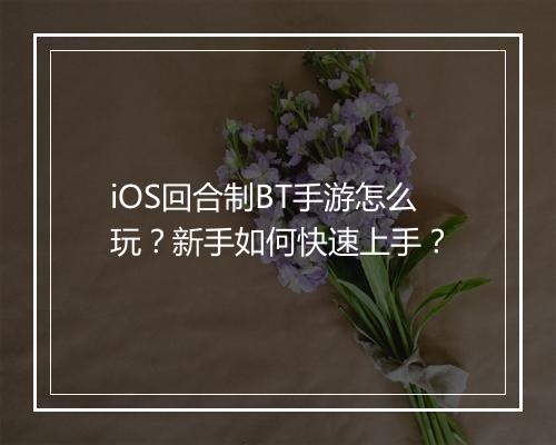 iOS回合制BT手游怎么玩?新手如何快速上手?
