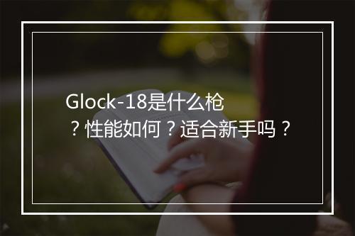 Glock-18是什么枪？性能如何？适合新手吗？