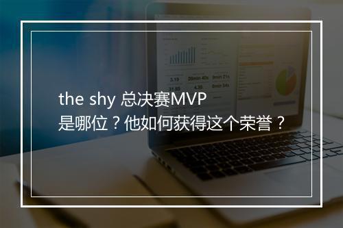 the shy 总决赛MVP是哪位?他如何获得这个荣誉?