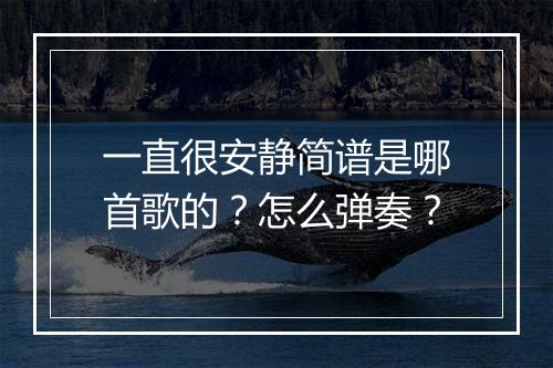 一直很安静简谱是哪首歌的？怎么弹奏？