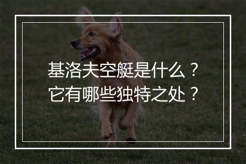基洛夫空艇是什么?它有哪些独特之处?