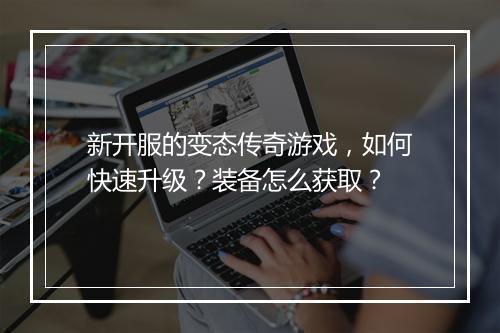 新开服的变态传奇游戏，如何快速升级？装备怎么获取？