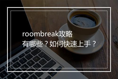 roombreak攻略有哪些？如何快速上手？