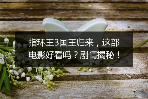 指环王3国王归来，这部电影好看吗？剧情揭秘！