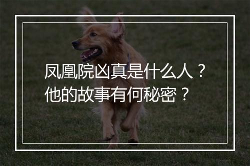 凤凰院凶真是什么人？他的故事有何秘密？