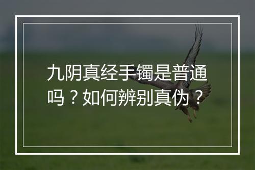 九阴真经手镯是普通吗？如何辨别真伪？