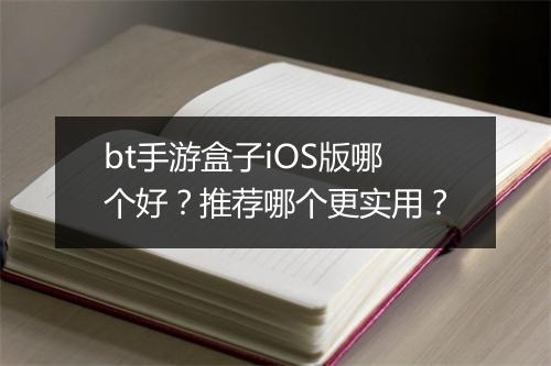 bt手游盒子iOS版哪个好？推荐哪个更实用？