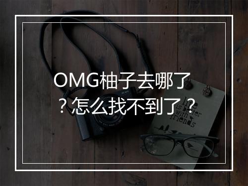 OMG柚子去哪了？怎么找不到了？