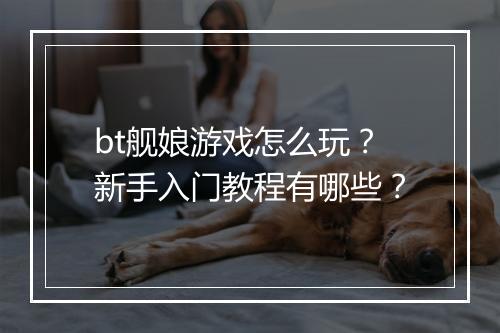 bt舰娘游戏怎么玩？新手入门教程有哪些？