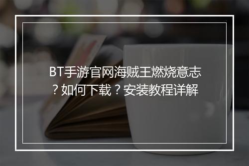BT手游官网海贼王燃烧意志?如何下载?安装教程详解