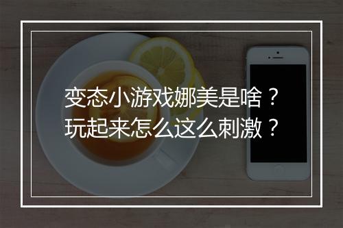 变态小游戏娜美是啥?玩起来怎么这么刺激?